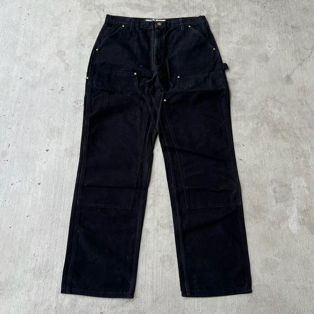 Carhartt black double knee work wear carpenter pants